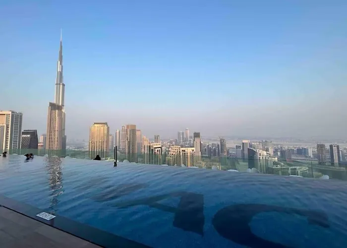 Unique 2Br With Infinity Pool View On Burj Khalifa